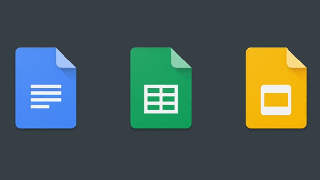 Logos de Google Sheets y Google Slides