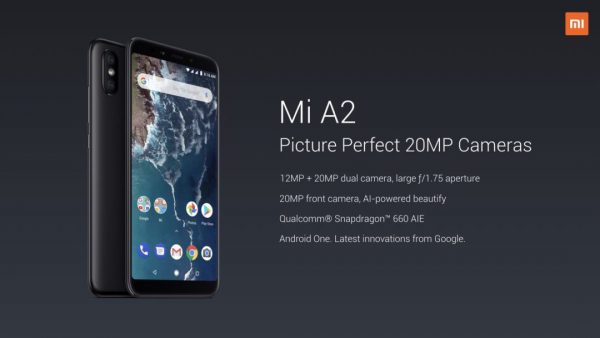 El Xiaomi Mi A2 y Mi A2 Lite son presentados en España