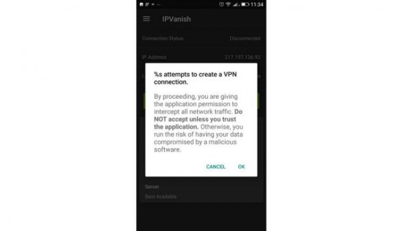 Cómo conectarse o cambiar a un servidor IPVanish en Android