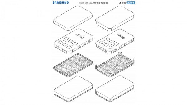 Filtrado patente que muestra un Samsung con una pantalla infinita