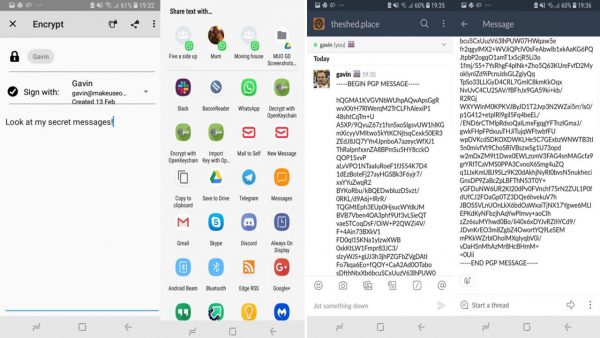 Cómo enviar email cifrado en Android usando OpenKeychain