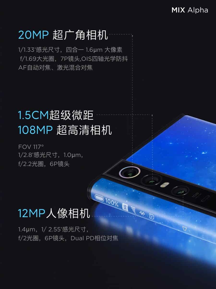 Conoce el Xiaomi Mi MIX Alpha con su diseño de pantalla envolvente