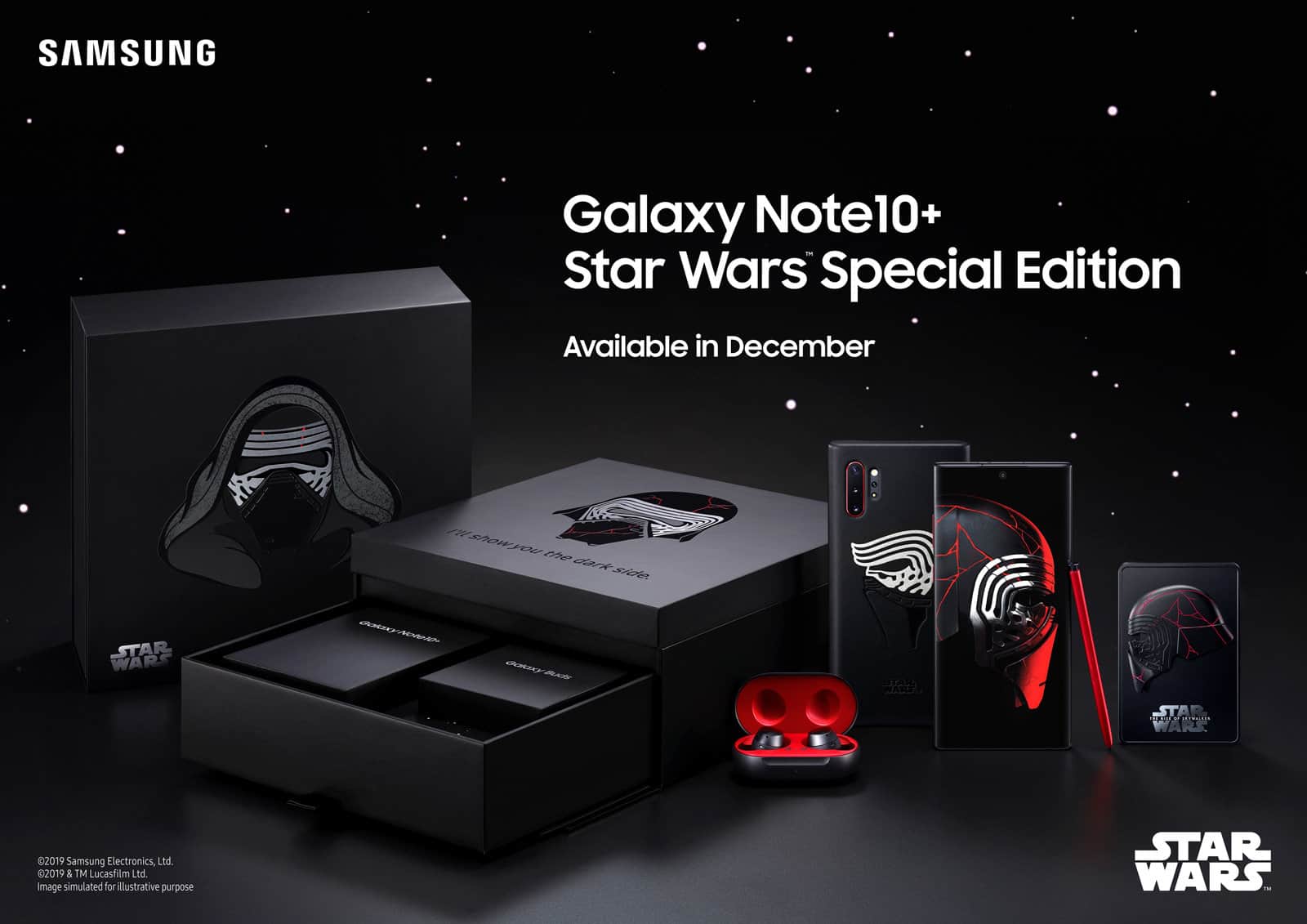 Samsung hizo un Galaxy Note 10+ 'Star Wars' para los fanáticos de Kylo Ren