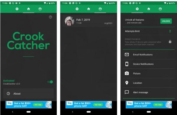 3 apps para atrapar a personas que intentaron desbloquear tu móvil