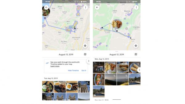 Google Fotos integra la línea de tiempo de Maps para ver mejor tu camino. Aplicaciones Android