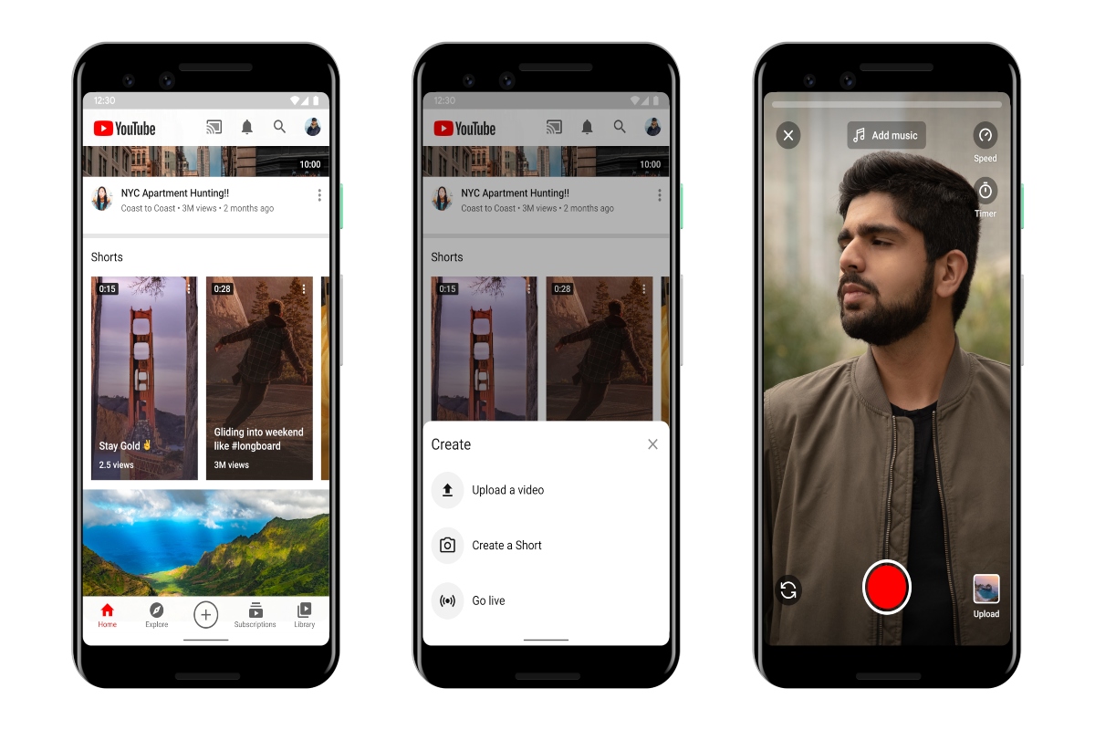 Google lanza vídeos cortos de YouTube para competir contra TikTok. Aplicaciones Android